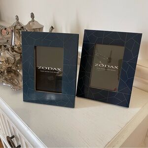 TWO NWT 4 x 6 Zodax Picture Frames
